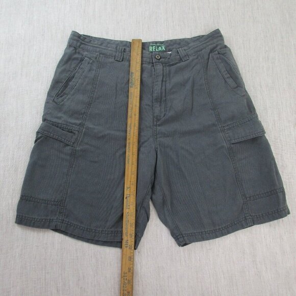 Tommy Bahama Cargo Shorts Mens Gray Canvas Tencel Blend Key Grip Relaxed Fit - Picture 7 of 8